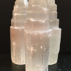 Raw Selenite Tower - 5 to 6" | Crystal Cleansing Tower