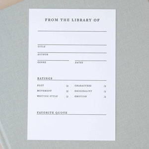 Home Library Cards - Letterpress